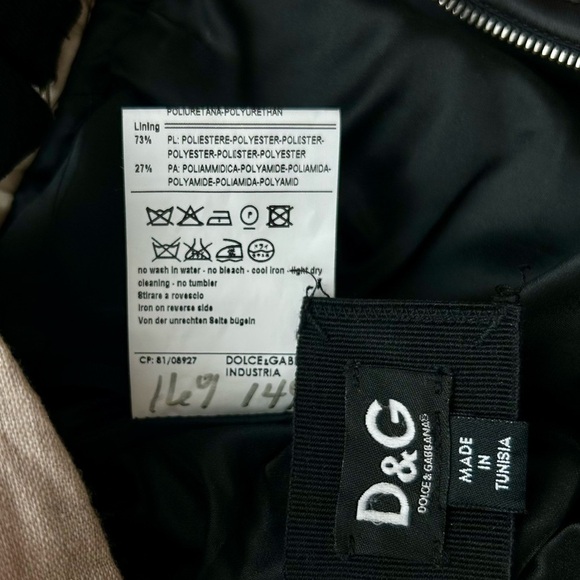 Vintage D&G Dolce & Gabbana Gold Metallic Tweed Sheath Dress Sleeveless Size 38 - Picture 14 of 14